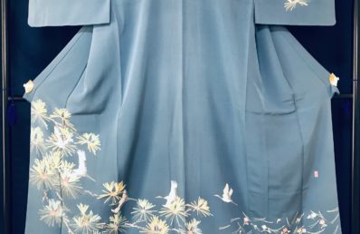 リユース着物「訪問着(松鶴に梅）」